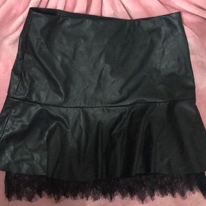 Faux Leather Skirt